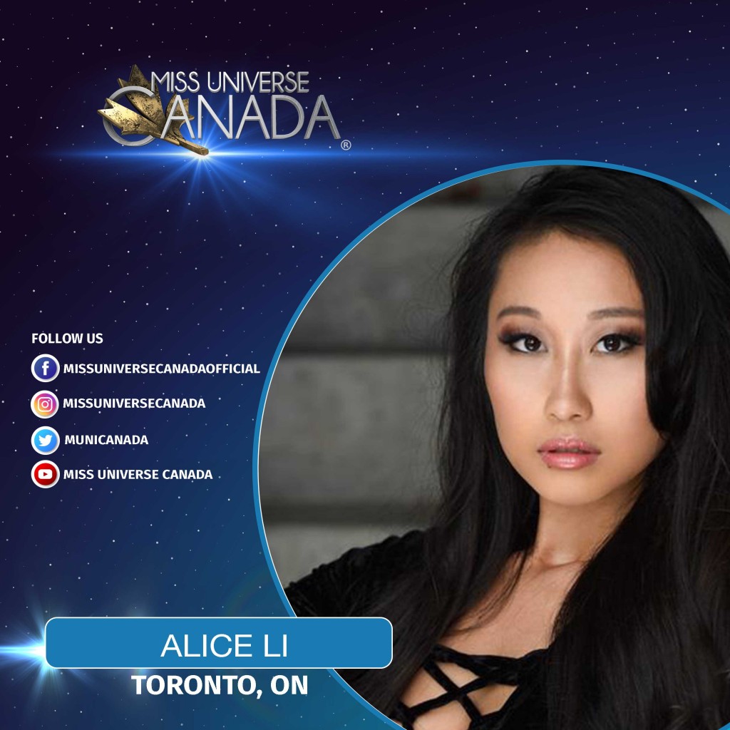 Getting to know our national delegates: Alice Li – Miss Universe Canada