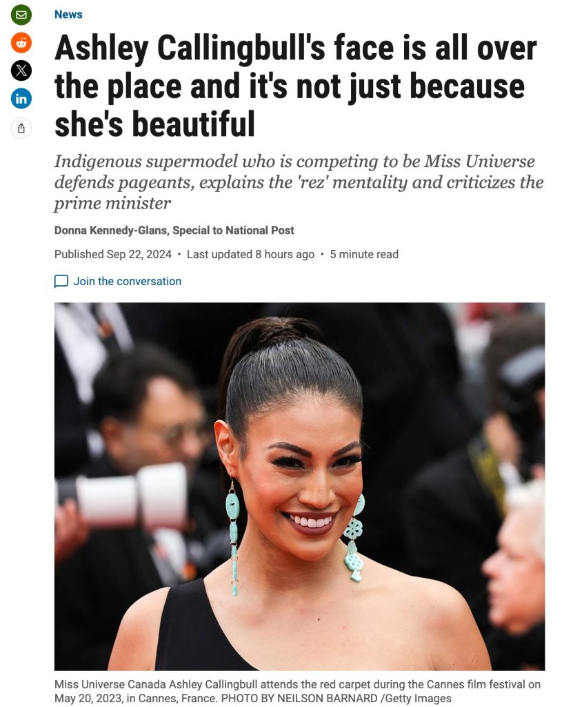 News – Ashley Callingbull’s face is all over the place and it’s not just because she’s beautiful