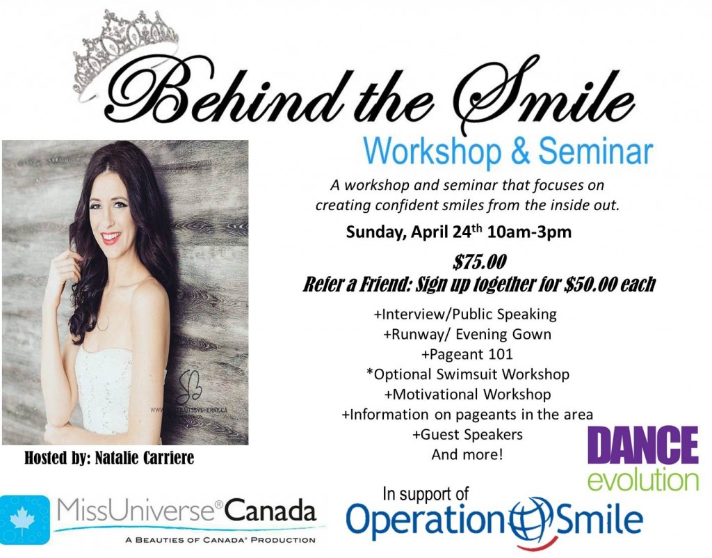 » Behind the Smile-Workshop & Seminar Hosted by Natalie Carriere